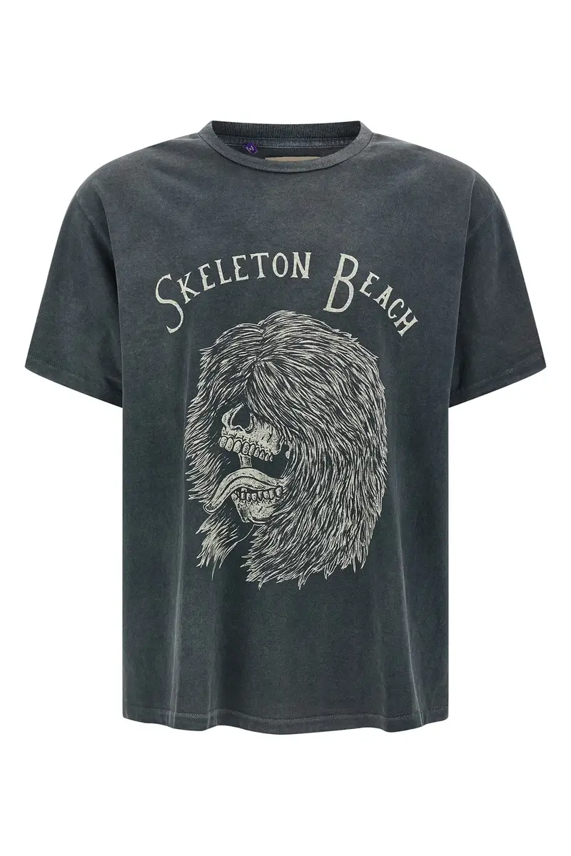 T-Shirt Skeleton Beach Grit Nero