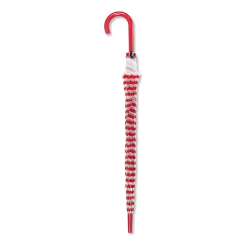 GALLOTTI AQUA by MAQA Ombrello grande da pioggia con apertura automatica trasparente, Ombrello resistente e lungo 82 cm, ombrello pioggia a righe Rosso