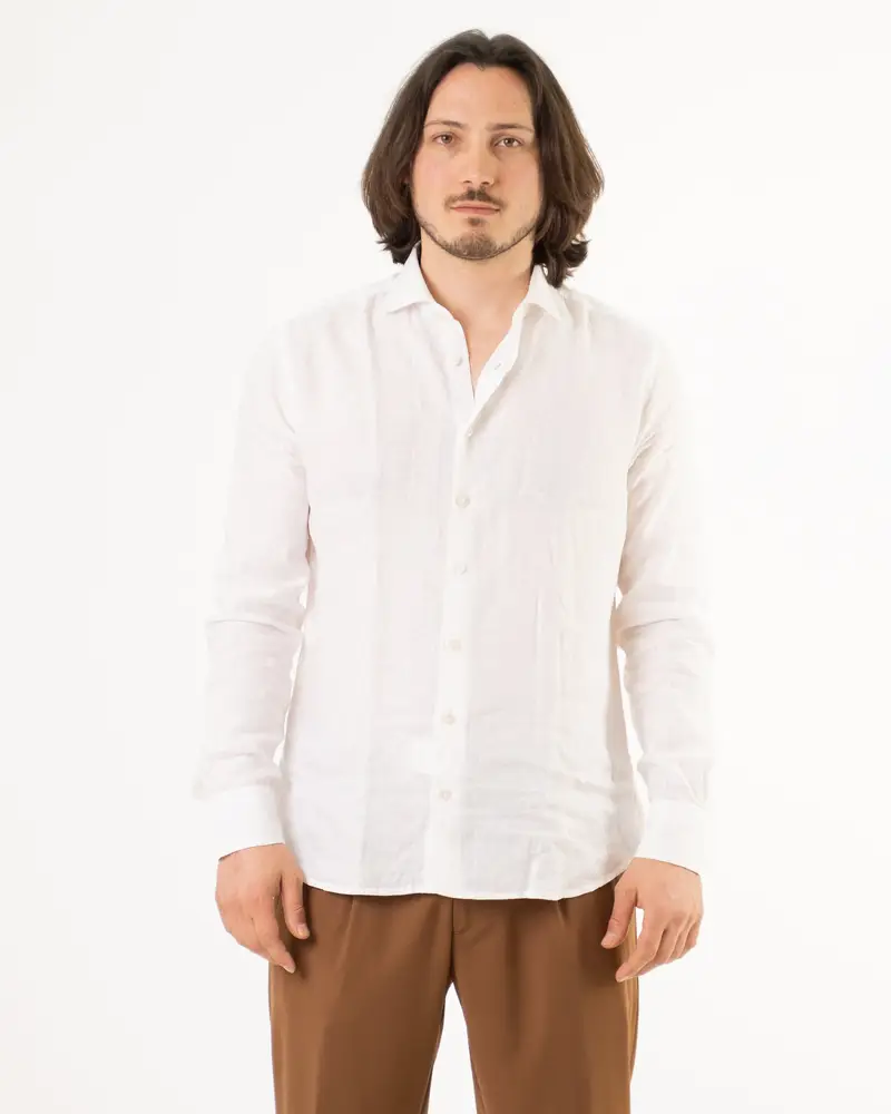 Camicia lino Bianca Bianco