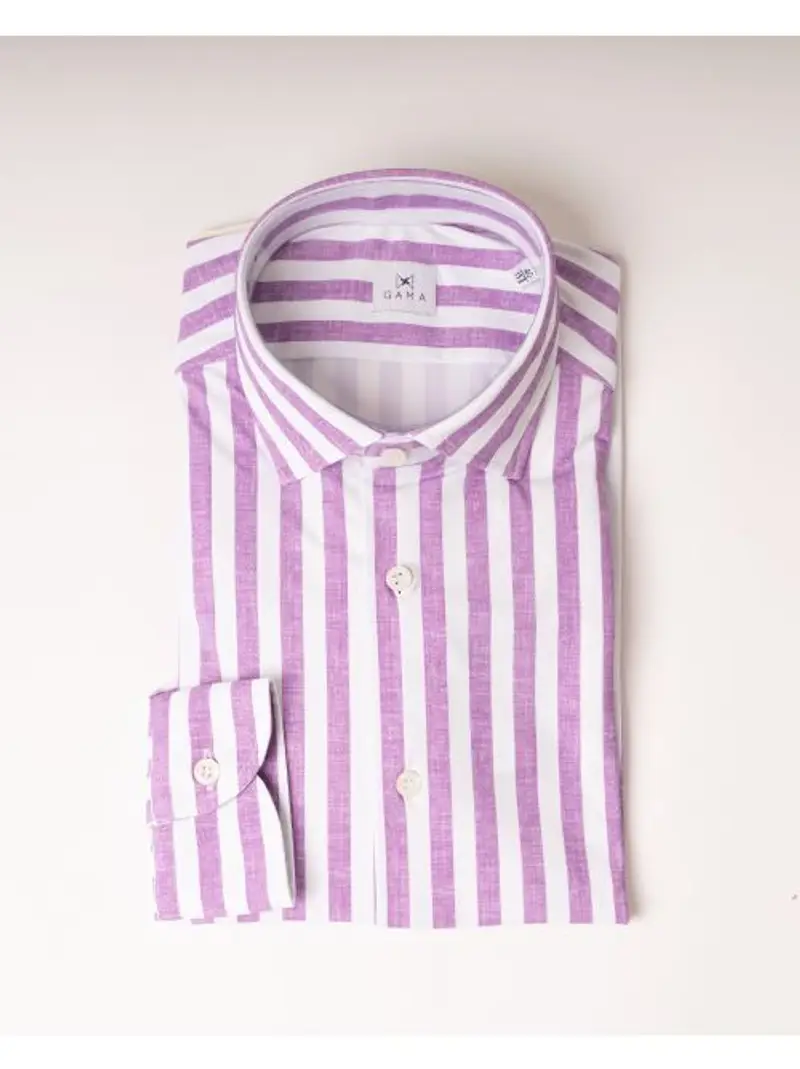 Camicia Tecnica Righe Lilla