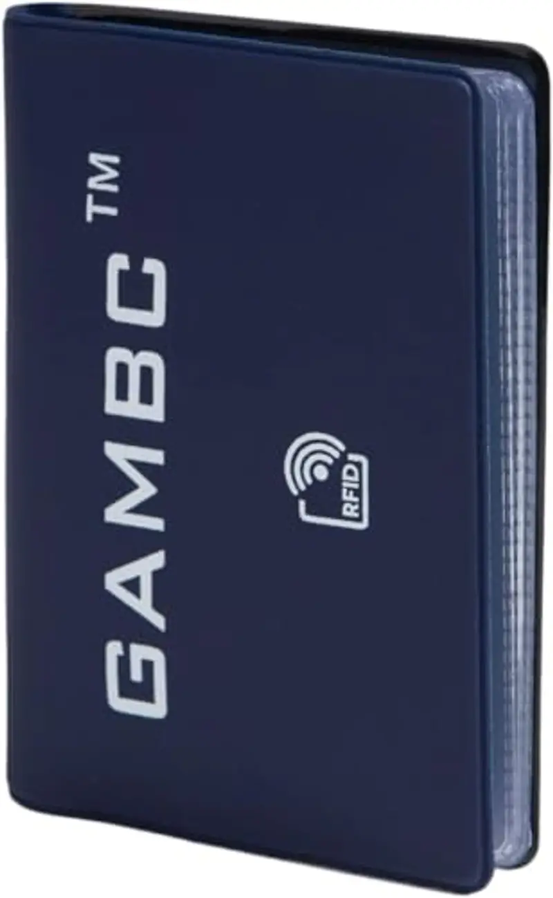 GAMBC Porta carte di credito Uomo Blu 1599989