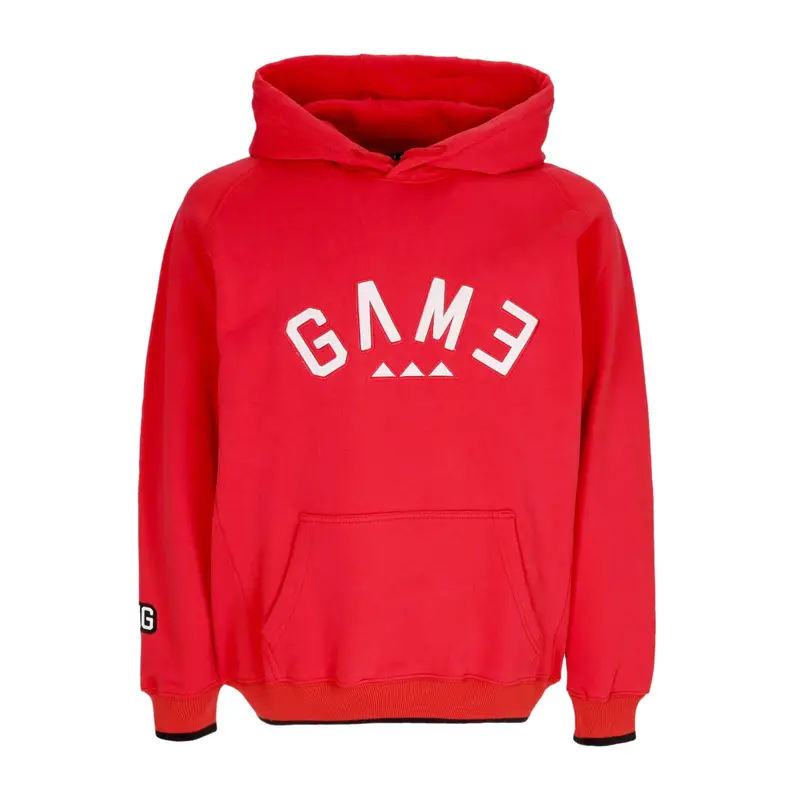 Felpa Cappuccio Uomo Arch Logo Hoodie Royal Red
