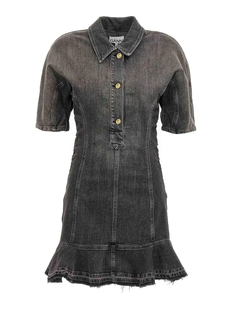 Abito con bordo colorato Nero