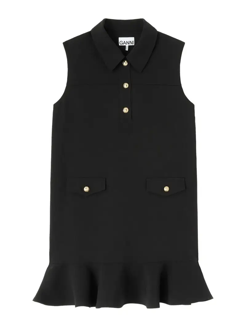 Abito Con Volant Nero