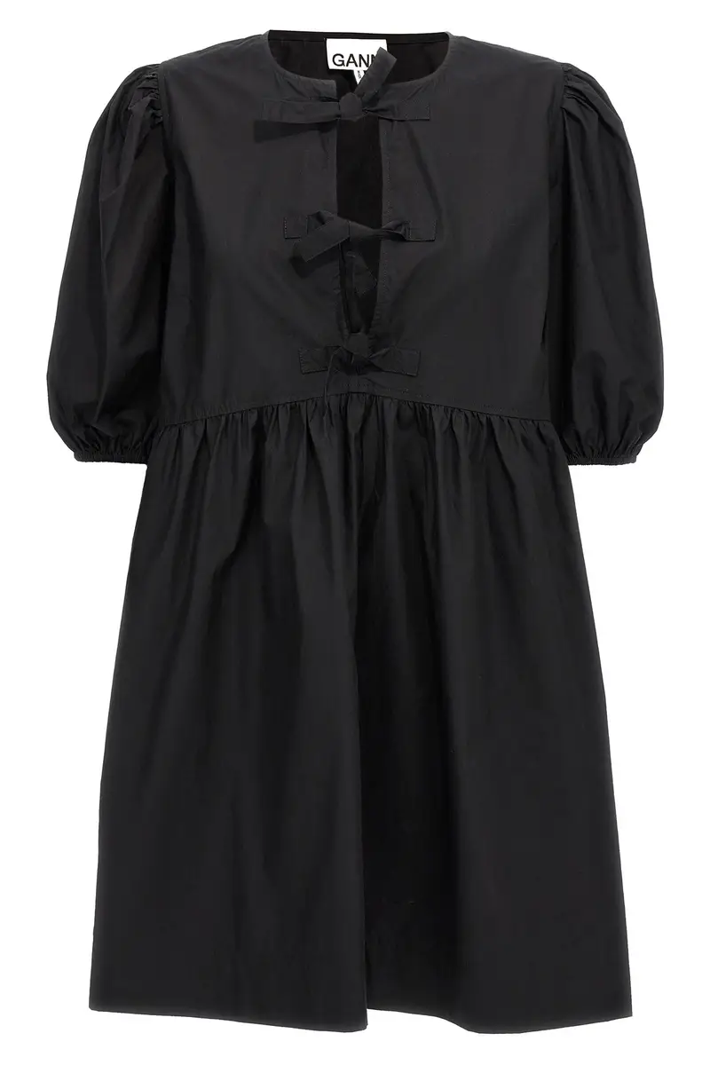 Abito Popeline Nodi Nero