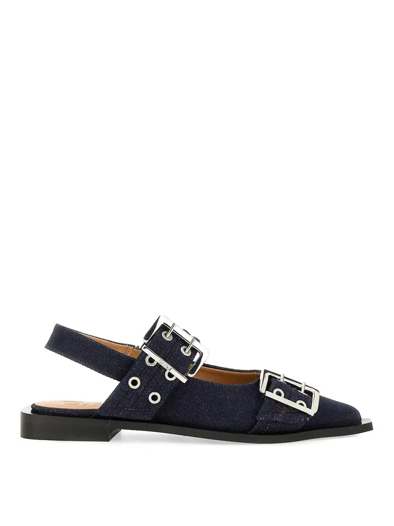 Ballerina Con Fibbia Lavaggio scuro