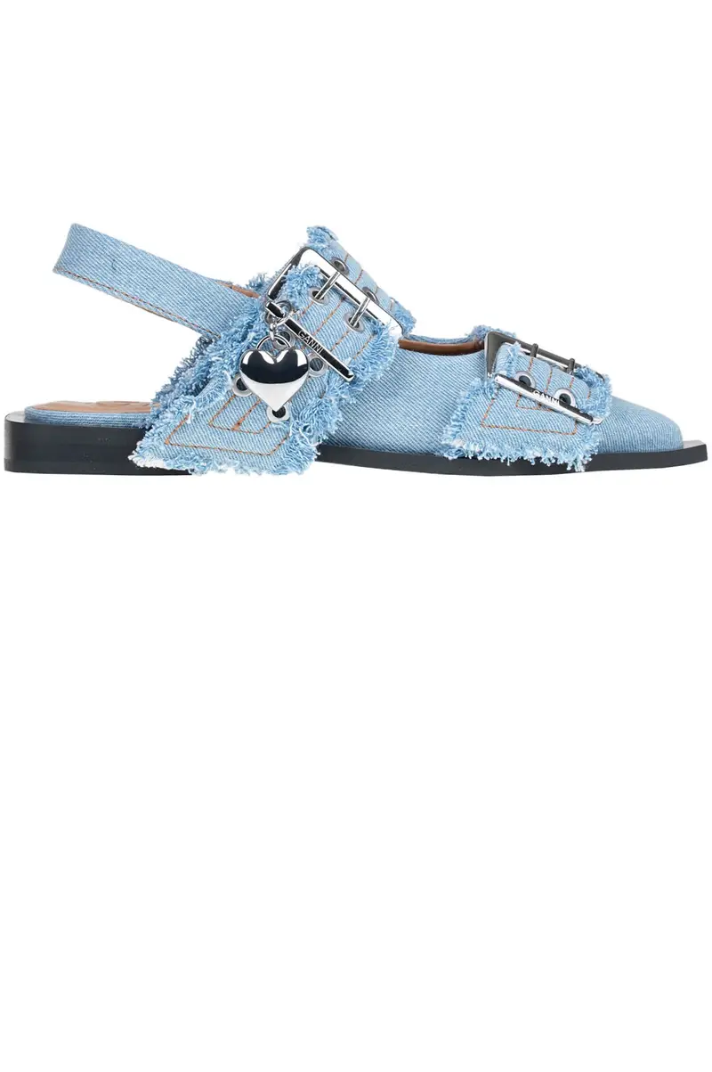 Ballerine slingback in denim