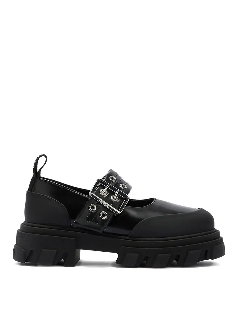 Balletti con tacchetti Nero