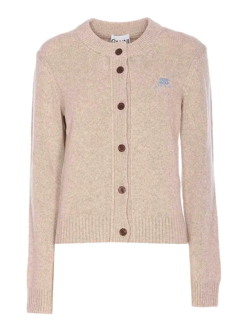 Ganni Cardigan Beige 3993938