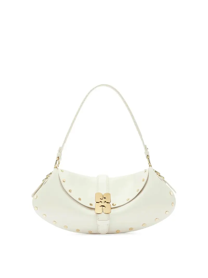 Borsa in pelle con borchie B-Kat Color Carne E Neutri