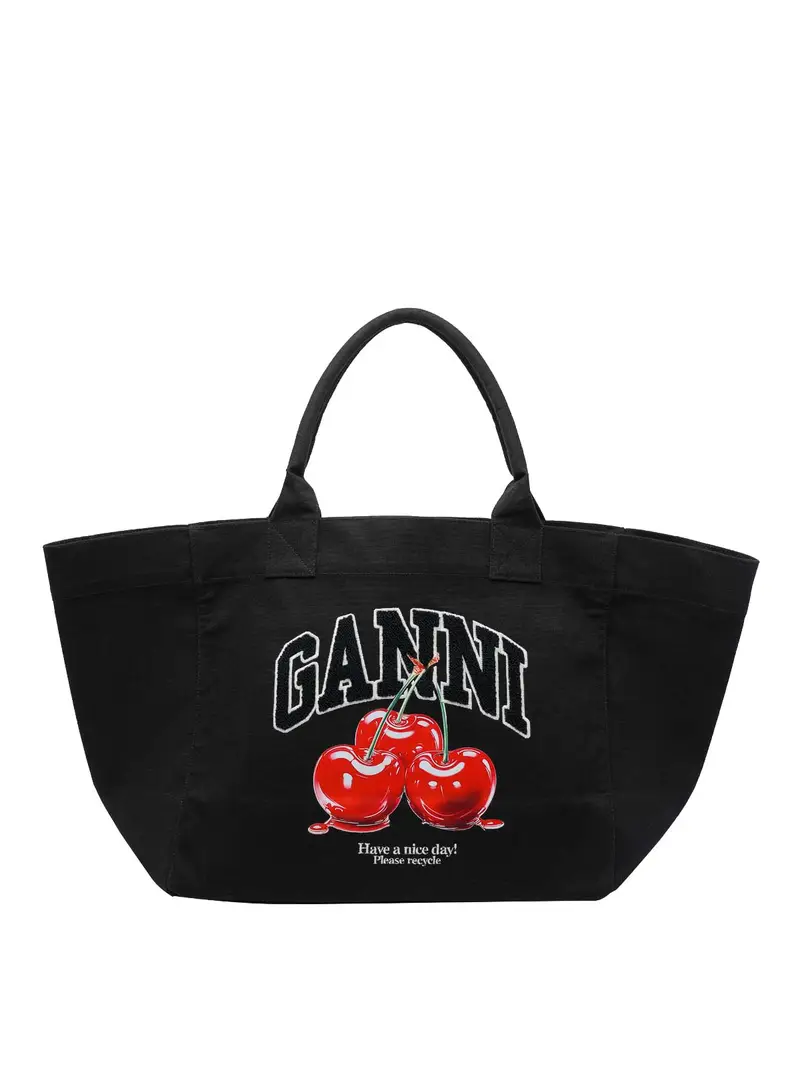 Borsa tote Xxl in ciliegia Nero