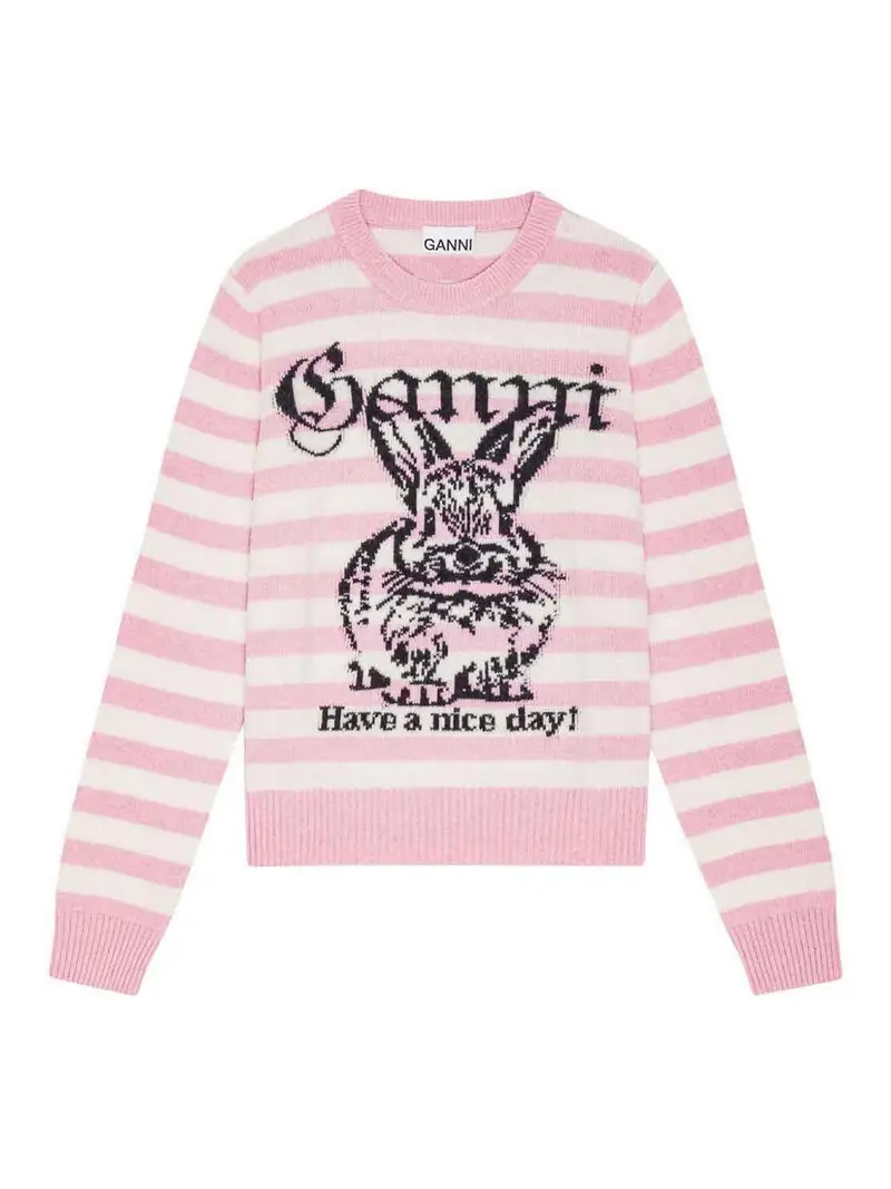 Bunny Wool Crewneck Jumper Color Carne E Neutri
