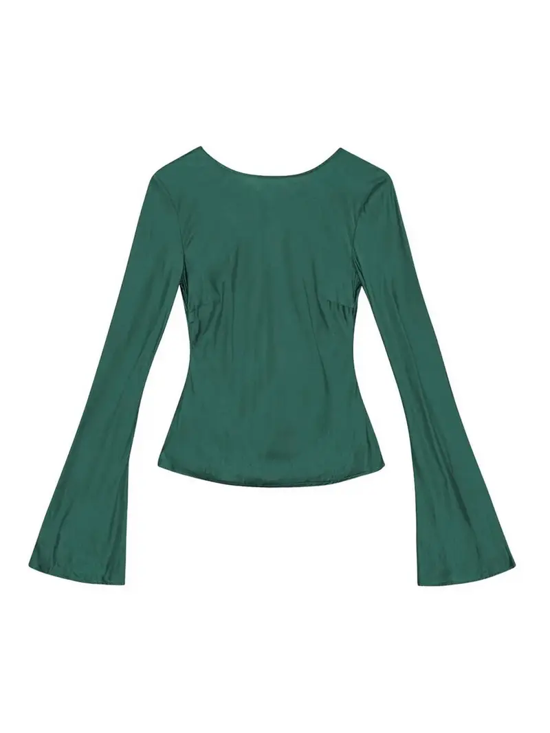 Ganni Camicetta di raso Verde