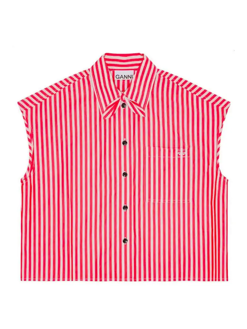 Camicia a strisce Rosso