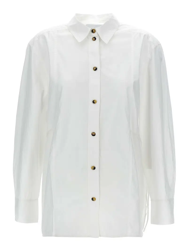 Camicia con lacci Bianco