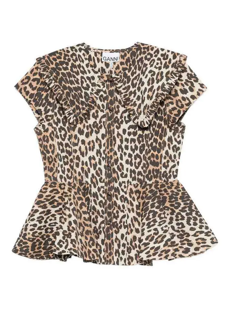 Camicia in cotone biologico Marrone