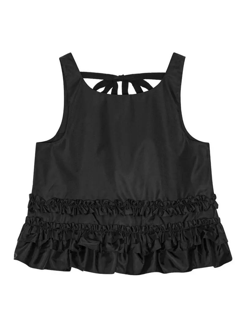 Canotta in nylon Nero