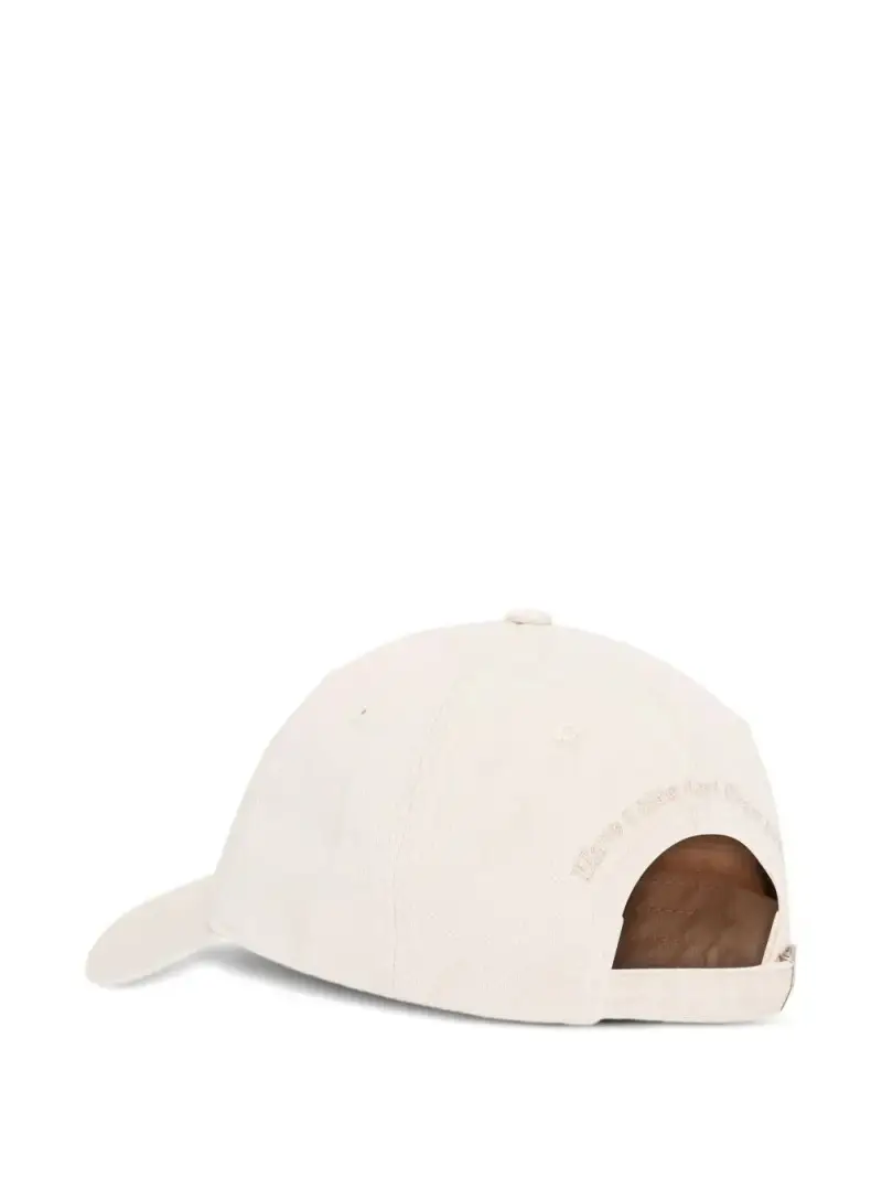 Ganni Cappello Baseball beige in Cotone miniatura 2
