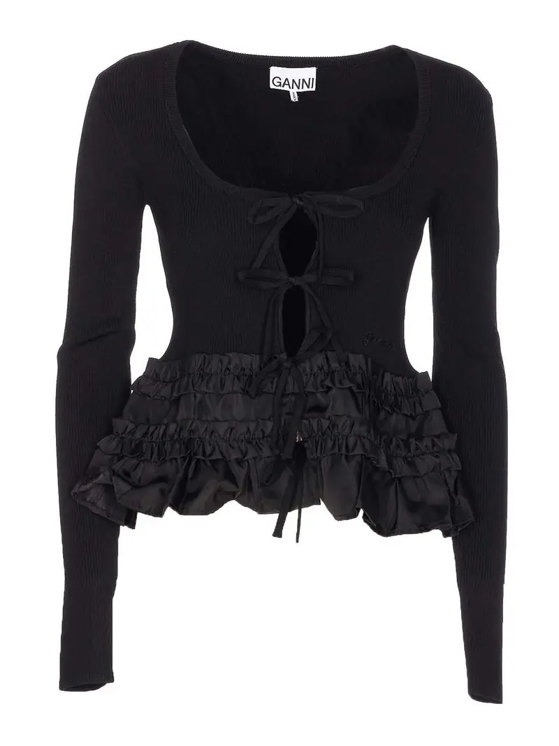 Ganni Cardigan Nero 4128080