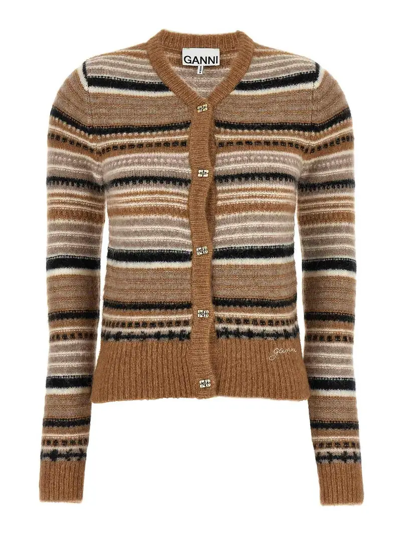 Ganni Cardigan Beige 3380567