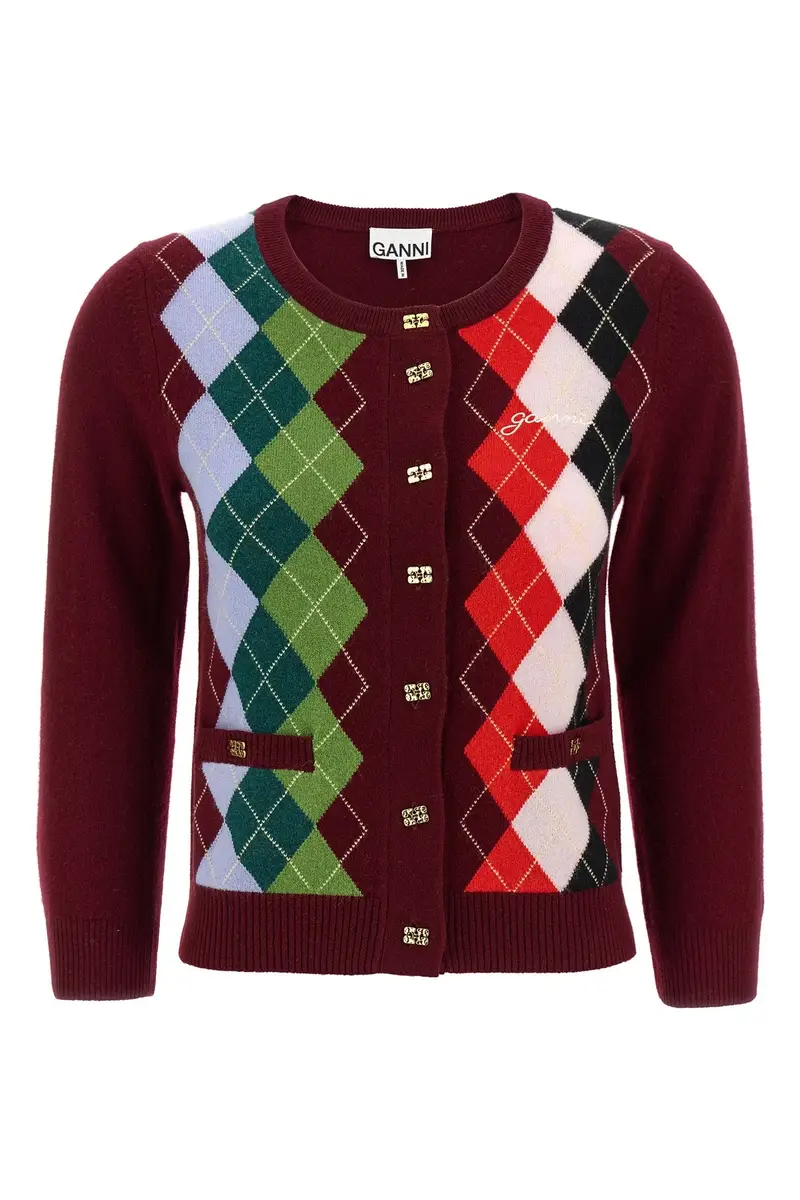 Ganni Cardigan Bordeaux 2546373