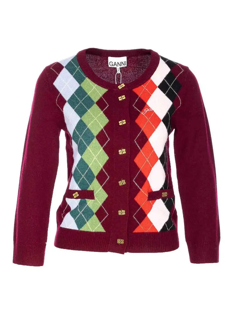 Cardigan porto tawny Multicolore