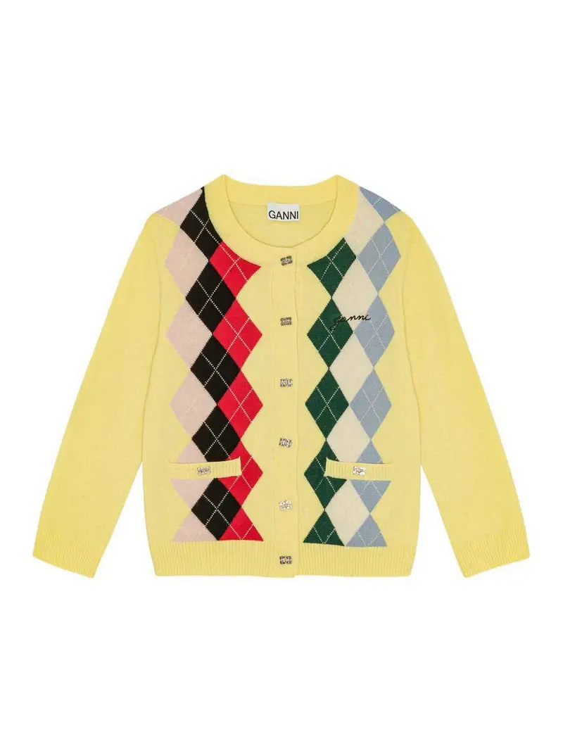 Ganni Cardigan Giallo 3283957