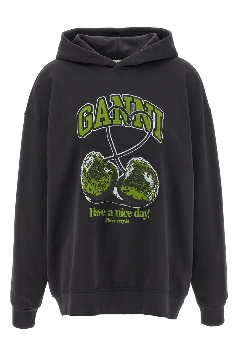 Felpa Con Cappuccio 'Basic Jersey Cherry' Grigio