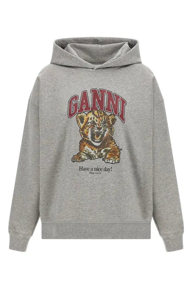 Felpa Con Cappuccio Grey Tiger Grigio