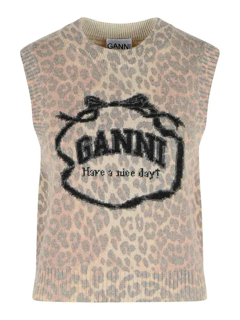 Ganni Gilet Marrone 4002511