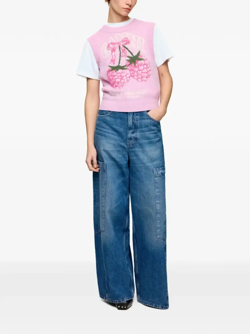 Ganni Gilet Rosa 4325116 miniatura 2