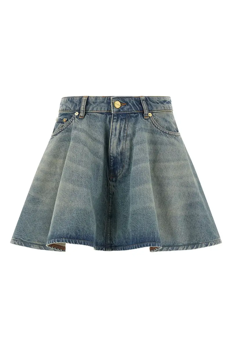 Gonna Tint Rigid Denim Blu