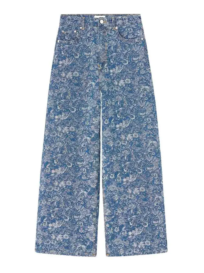 Jeans larghi in denim Lavaggio Medio