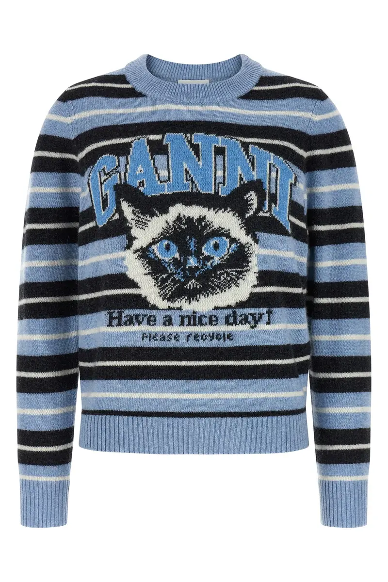 Maglione 'Graphic Wool' Azzurro