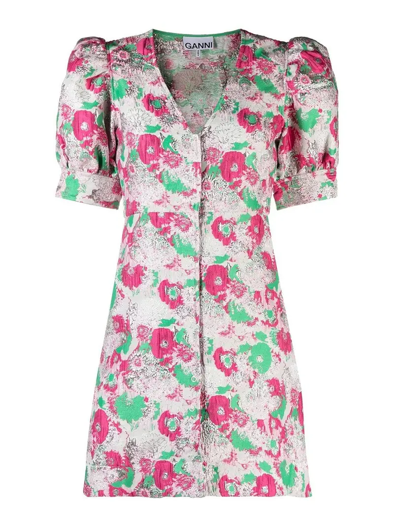 Mini abito floreale Multicolore