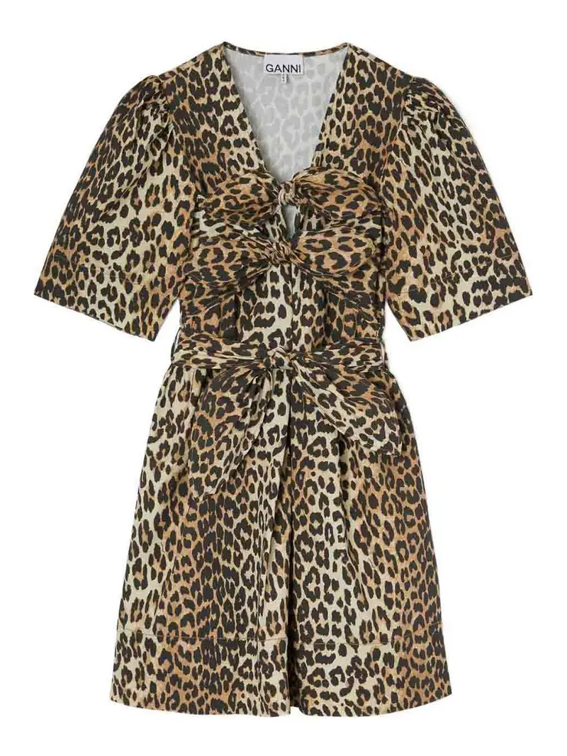 Miniabito in cotone biologico Marrone