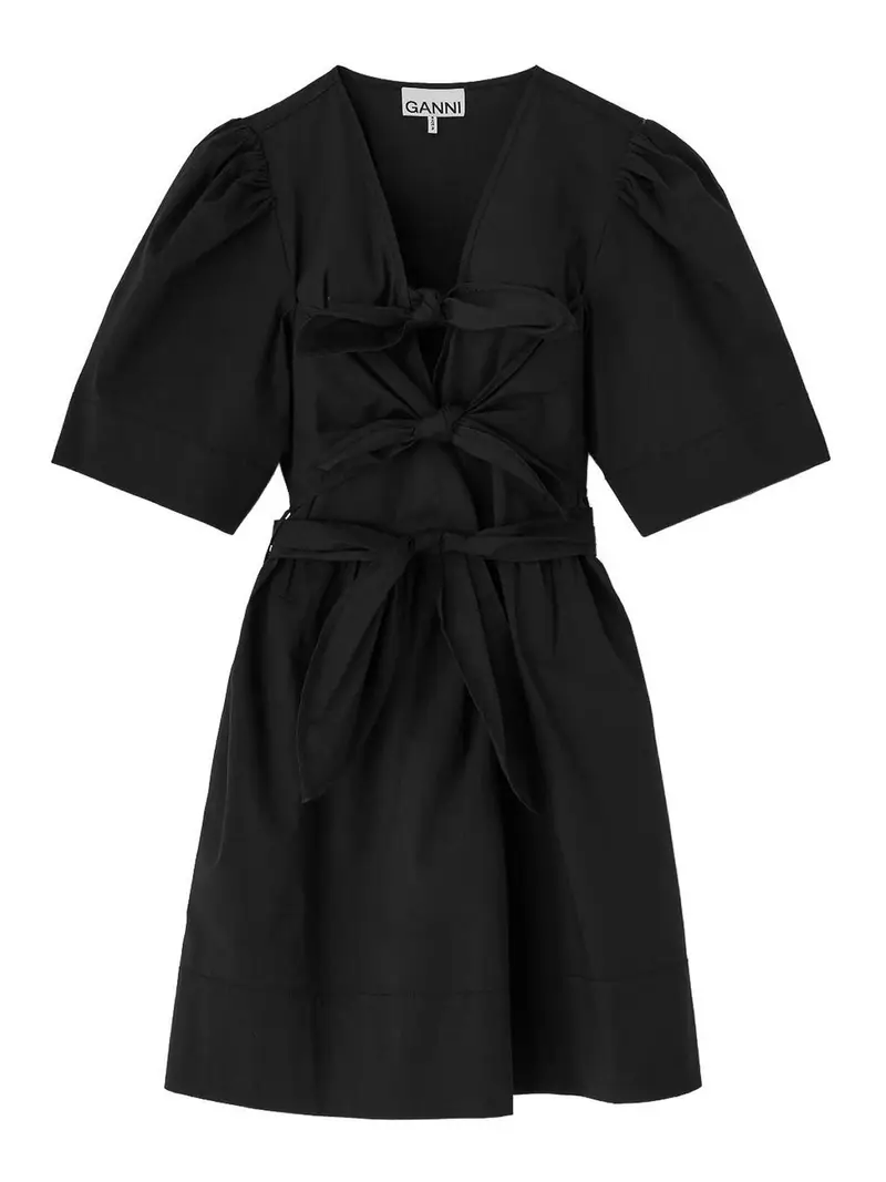 Miniabito in cotone biologico Nero