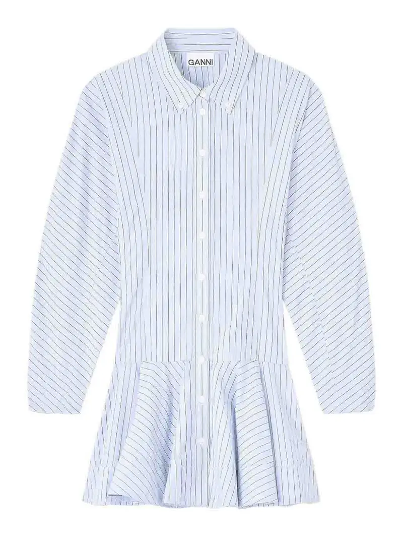 MiniVestito a righe in cotone Viola Chiaro