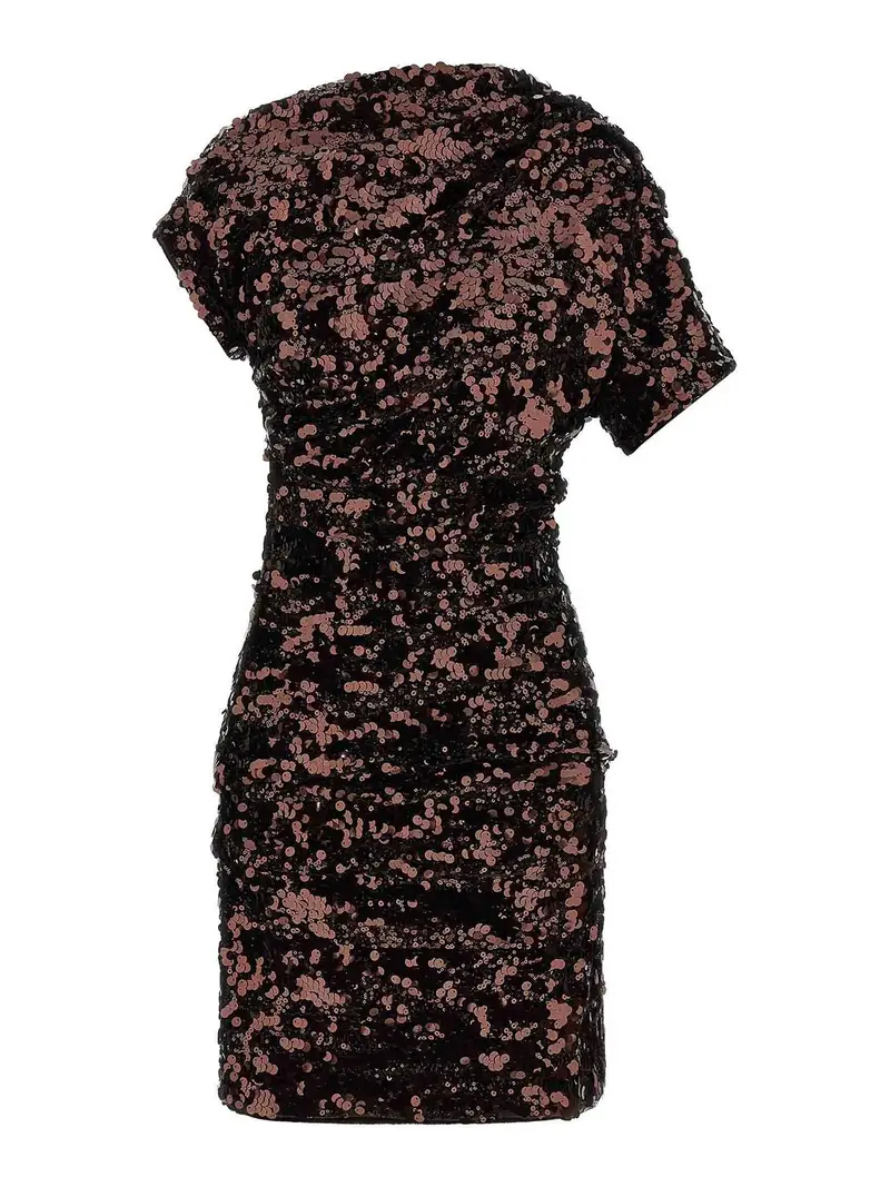 MiniVestito marrone con paillettes