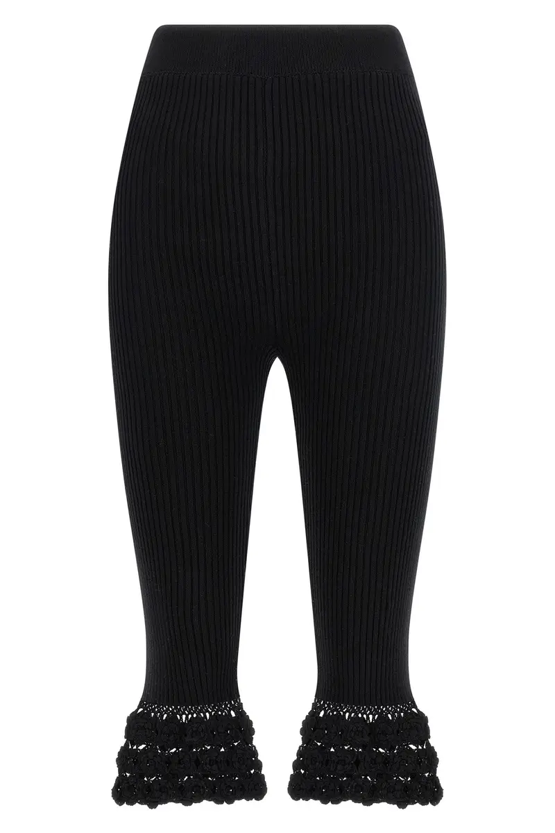 Pantalone Cotton Crochet Nero
