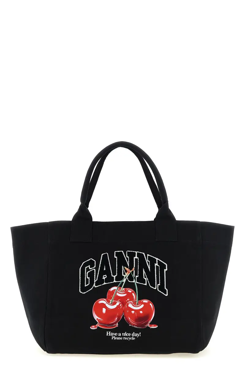 Shopping Black Medium Cherry Tote Nero