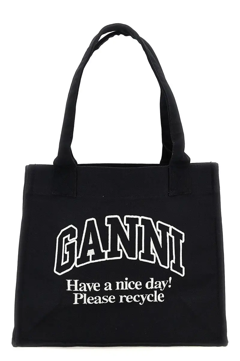 Shopping 'Large Easy Shopper Contrasted Logo' Bianco