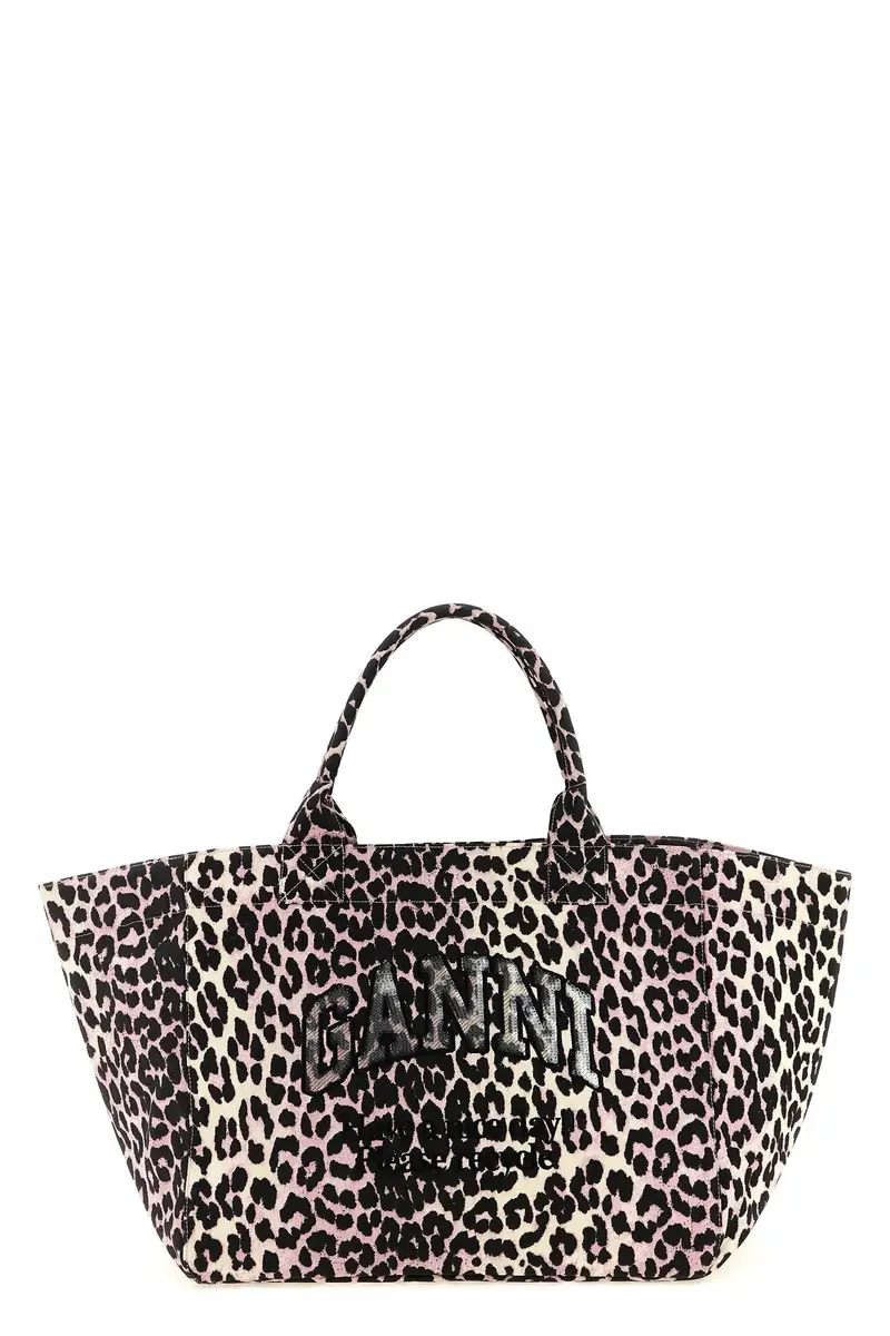 Shopping Leopard Sequin Xxl Tote Rosa