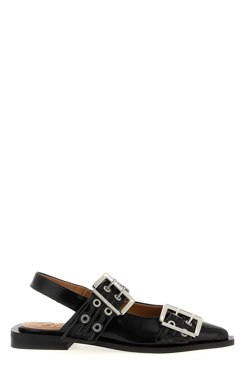 Slingback 'Black Feminine Buckle' Nero