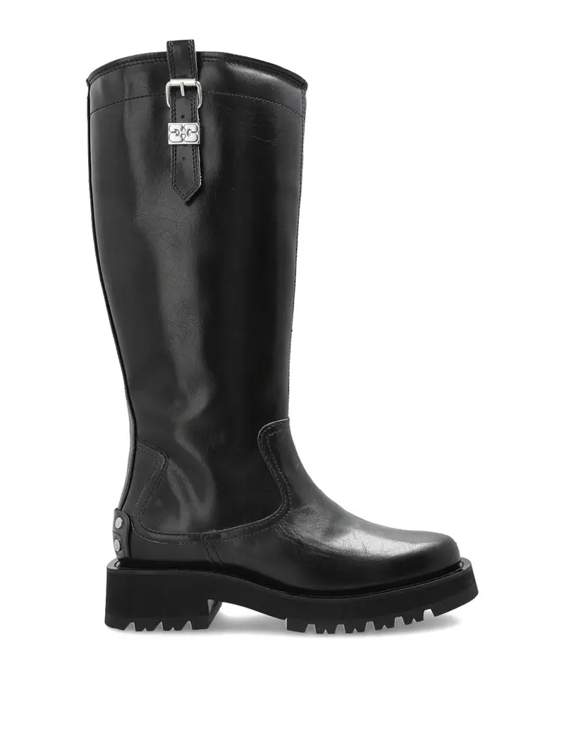 Stivali con fibbia grosso Nero
