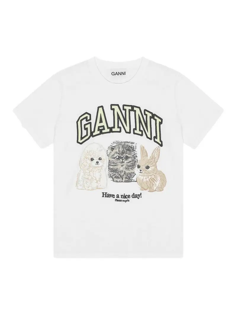 T-shirt con stampa animale Bianco