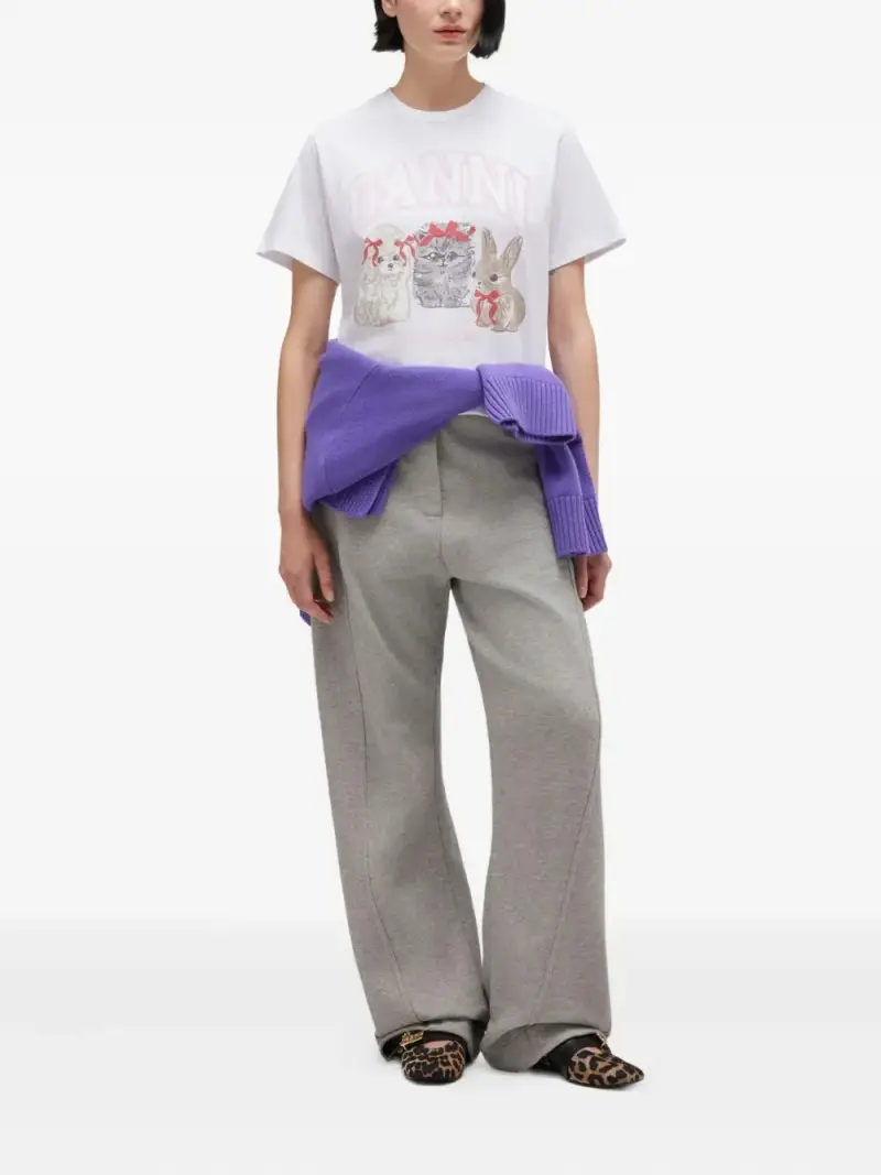 Ganni T-shirt Bianco 4220512 miniatura 2