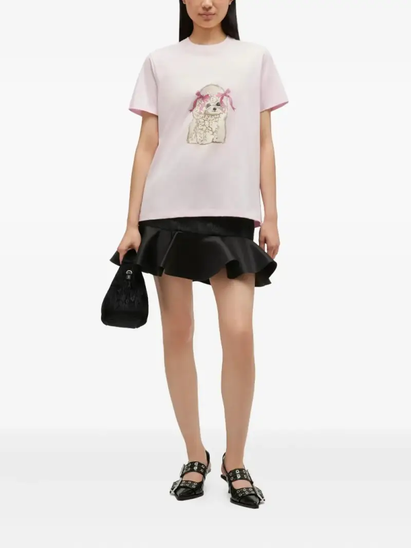 Ganni T-shirt Rosa 4220513 miniatura 2