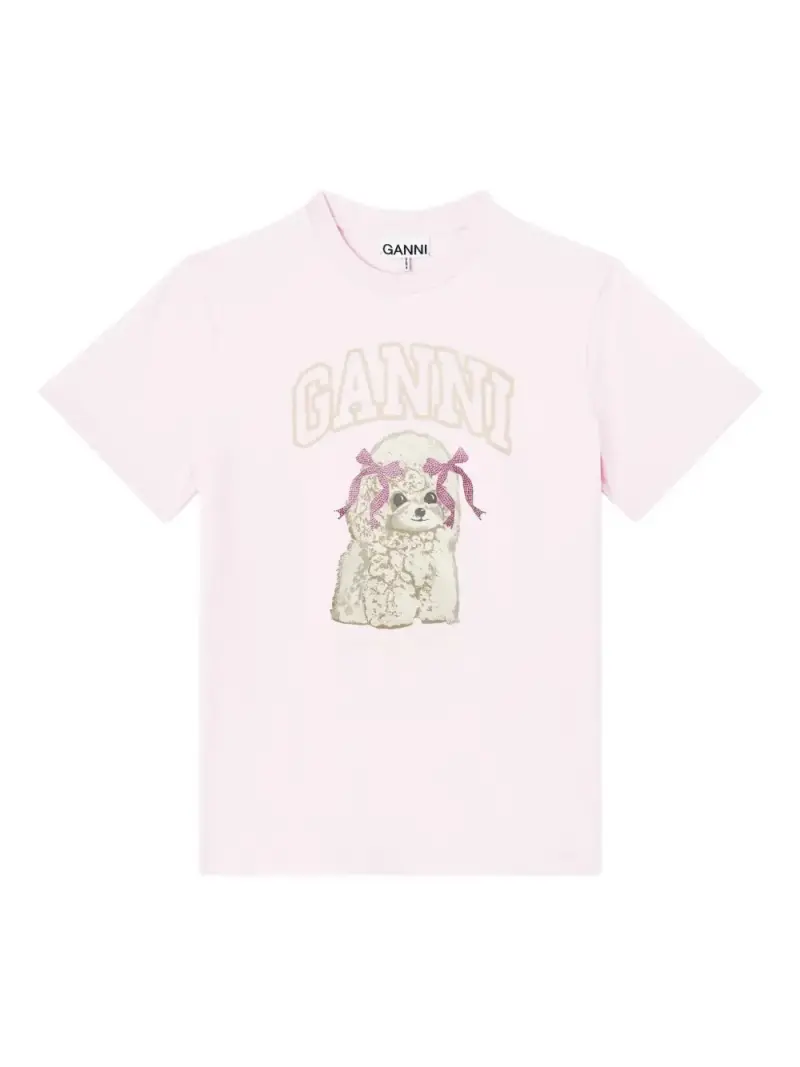 Ganni T-shirt Rosa 4220513