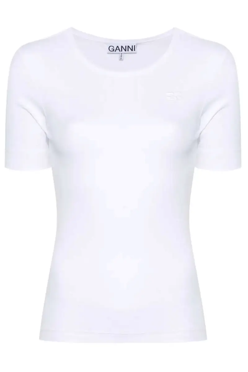 Ganni Polo Bianco 4224500